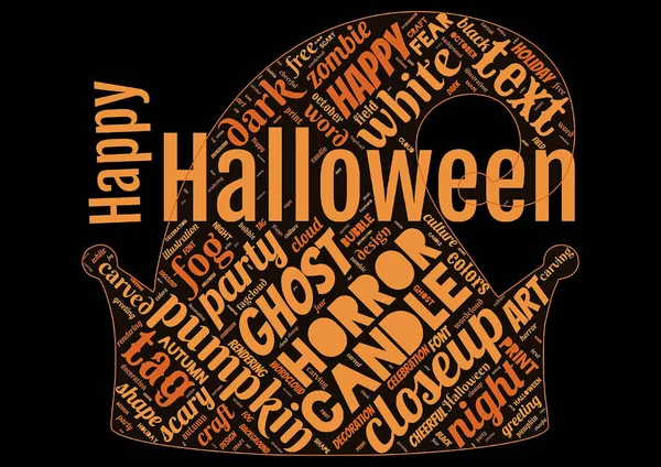 Word cloud of the Happy Halloween as background