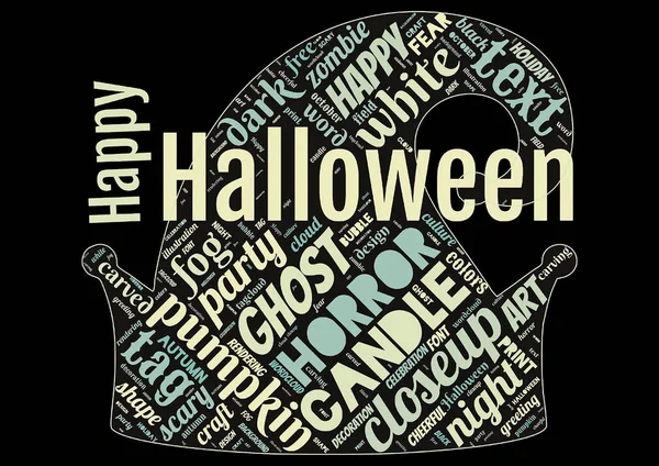 Wortwolke Des Fröhlichen Halloween Als Hintergrund — Stockfoto