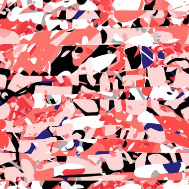 Yanmış mercan gölgelerinde kusursuz soyut terrazzo deseni. Modern grafik arkaplan, duvar kağıdı, kumaş tekstil baskısı, sosyal medya, kırtasiye, kart, tasarım klipsi. Moda pastel renk dokusu