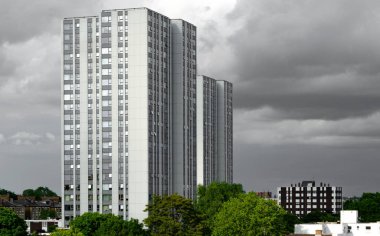 Kuzey Londra İngiltere'de Sosyal konut yüksek katlı daireler