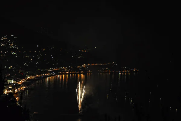 Fuegos Artificiales Mar — Foto de Stock