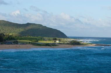 Oahu adasının güzel denizi