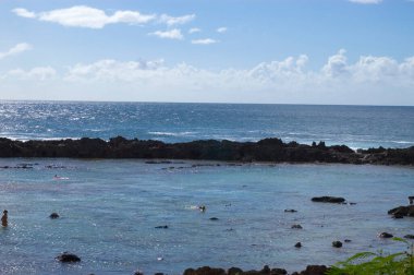 Oahu adasının güzel denizi