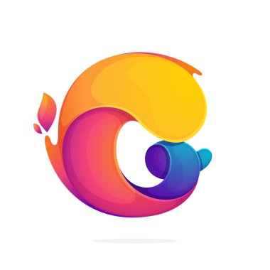 Yangın alevlerinden oluşan O harf logosu.