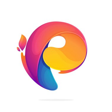 Yangın alevlerinden oluşan P harfi logosu.