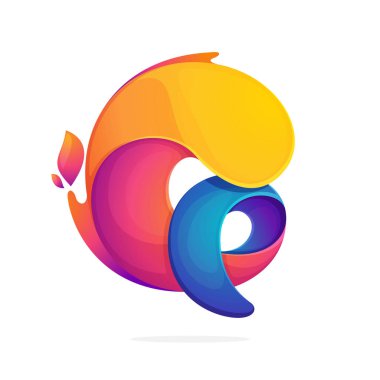 Yangın alevlerinden oluşan Q harf logosu.