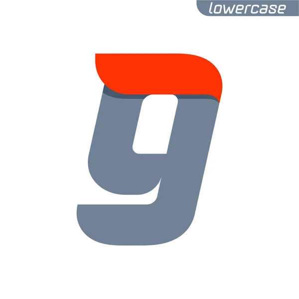 Логотип літери G з лінією швидкого червоного прапора . — стоковий вектор