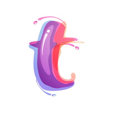 Suluboya sıçramalarına tarafından kurulan T harfi logosu.