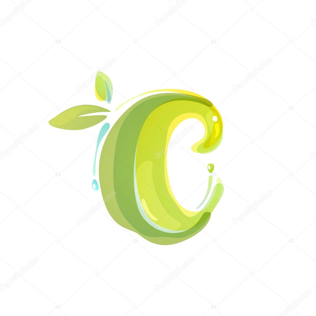 Green overlay style. Vector typeface for labels, headlines, posters, cards etc.