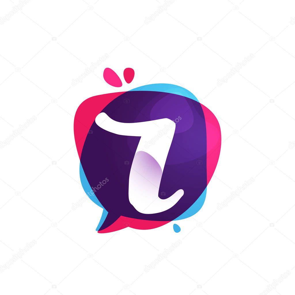 Color multiply style. Bubble speech vector typeface for labels, headlines, posters, cards etc.