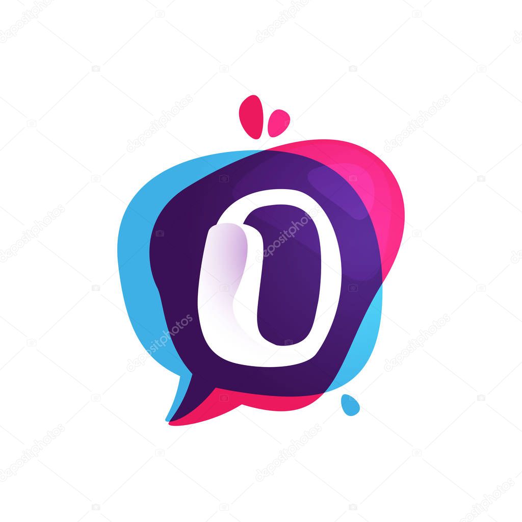 Color multiply style. Bubble speech vector typeface for labels, headlines, posters, cards etc.