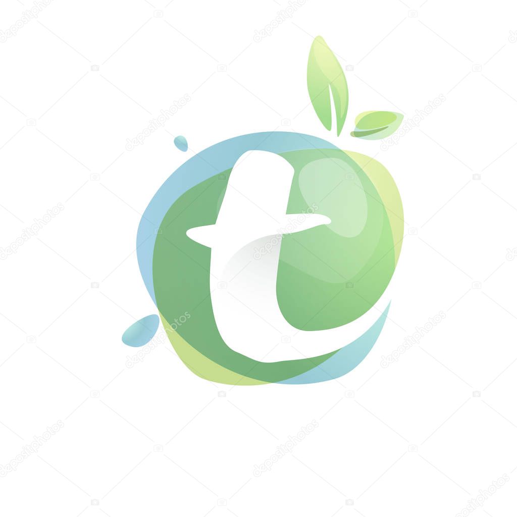 Vector elements for organic food labels, ecology presentation, card etc.