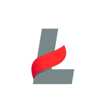 Hızlı kırmızı kanatlı L harfi logosu.