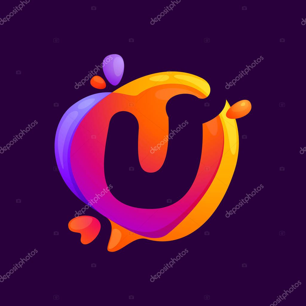 Color multiply style. Vector typeface for app, headlines, posters, cards etc.