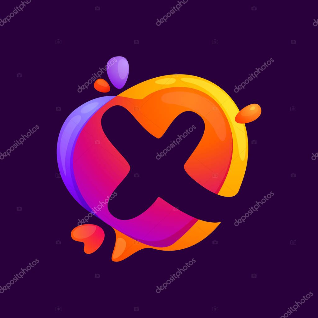 Color multiply style. Vector typeface for app, headlines, posters, cards etc.