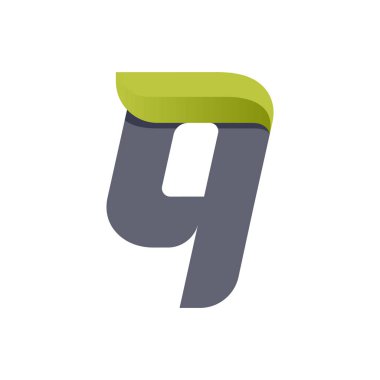 Yeşil yapraklı Q harfi eko logosu.