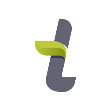 Yeşil yapraklı eko logosu..