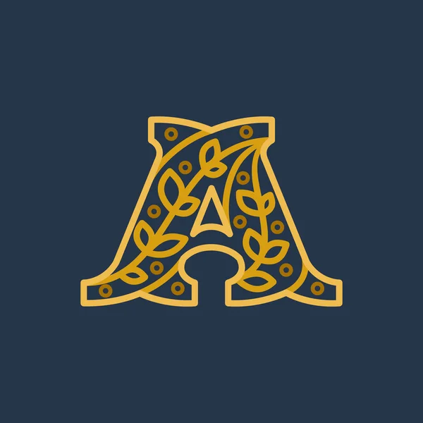 Элегантная линейная буква Начальный декоративный логотип . — стоковый вектор