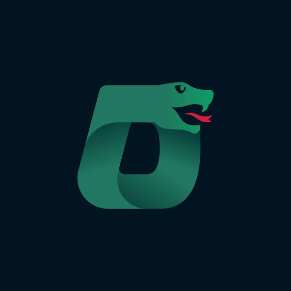 Логотип Літери Силуетом Голови Змії Векторний Шрифт Ідеально Підходить Спортивної — стоковий вектор