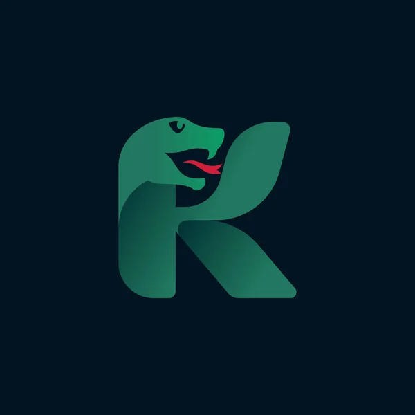 Letter Logo Snake Head Silhouette Vector Font Perfect Sport Identity — Stock Vector