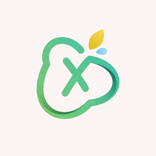 Buchstabe Grüne Linie Logo Vektor Symbol Perfekt Für Umweltsiegel Umweltplakate — Stockvektor