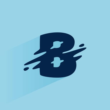 İlk harf B hızlı logo tasarım şablonu. Spor etiketleri, dinamik başlıklar, bahis posterleri vs. için vektör dalga çizgisi yazı tipi.
