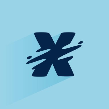 İlk harf X hızlı logo tasarım şablonu. Spor etiketleri, dinamik başlıklar, bahis posterleri vs. için vektör dalga çizgisi yazı tipi.