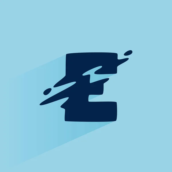 Eerste Letter Fast Speed Logo Design Template Vector Wave Line — Stockvector