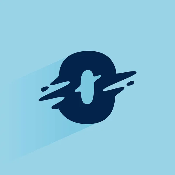 Początkowa Litera Szybki Wzór Projektu Logo Prędkości Czcionka Linii Fal — Wektor stockowy