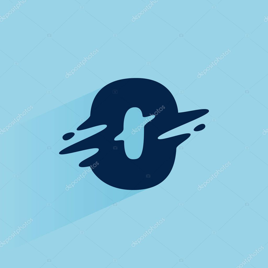 Initial letter O fast speed logo design template. Vector wave line font for sport labels, dynamic headlines, bets posters, etc.