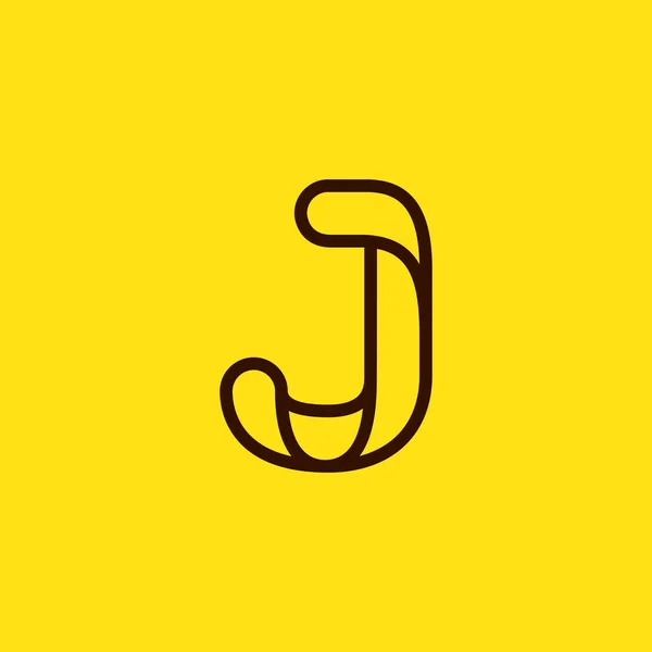最初的J现代线条图案和雅致的标志设计 向量字母可用于出租车标签 技术头条 艺术海报等 — 图库矢量图片