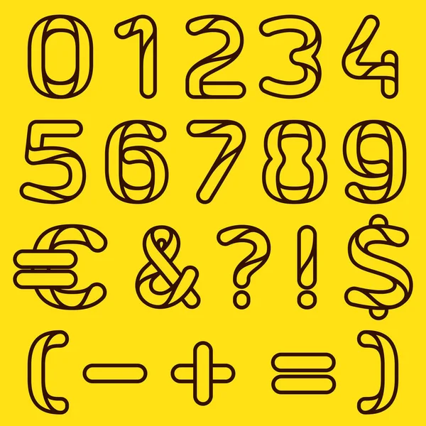 Αριθμοί Που Και Στίξη Σηματοδοτεί Σύγχρονο Σχεδιασμό Λογότυπο Γραμμή Vector — Διανυσματικό Αρχείο