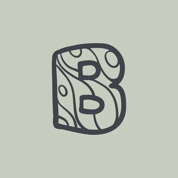 Logo Litery Wzorem Linii Fal Idealna Czcionka Projektowania Wodnego Lub — Wektor stockowy
