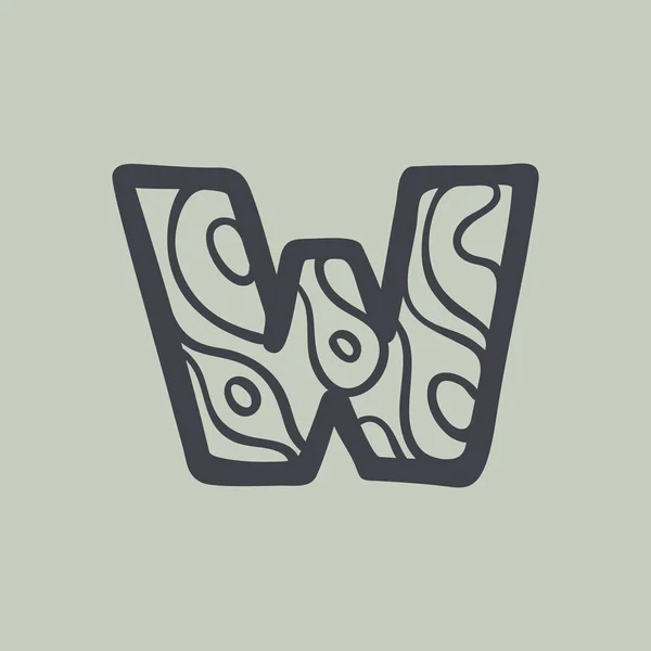 Γράμμα Λογότυπο Κυματοειδή Γραμμή Μοτίβο Τέλεια Γραμματοσειρά Για Σχεδιασμό Νερού — Διανυσματικό Αρχείο