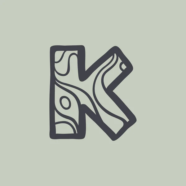 Logotipo Letra Com Padrão Linha Ondas Fonte Perfeita Para Design —  Vetores de Stock