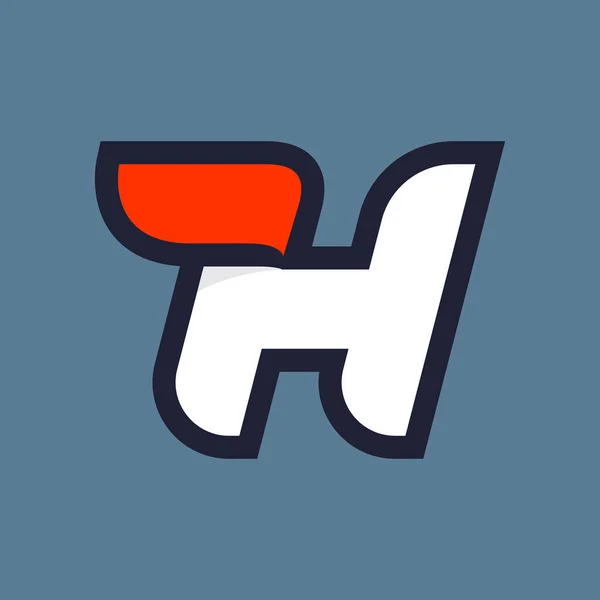 Hızlı Harfi Logosu Atletik Etiketler Teknoloji Başlıkları Oyun Posterleri Veya — Stok Vektör