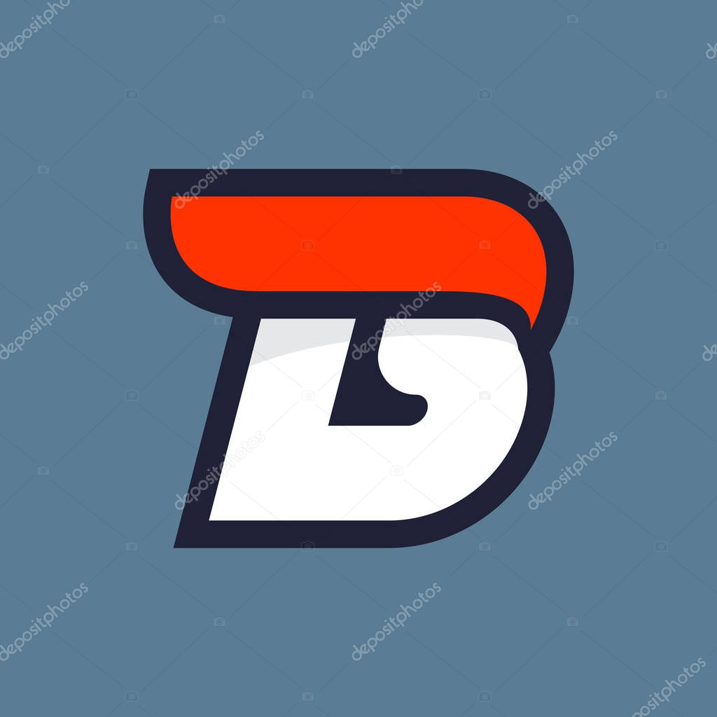 Fast speed B letter logo. Vector sport style typeface for athletic labels, technology titles, game posters or sportswear transfers.