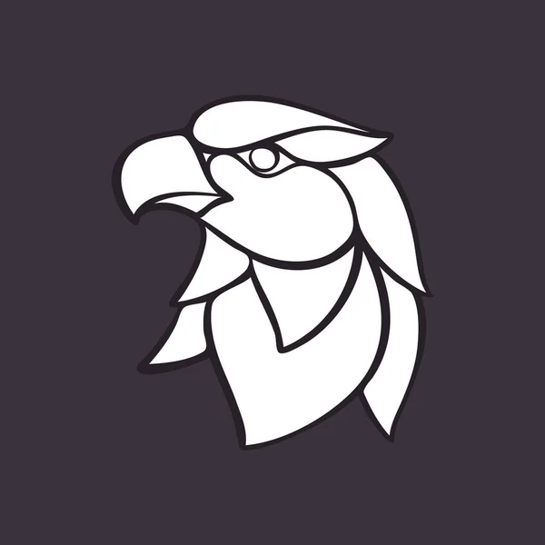Логотип Вектора Головы Орла Дизайн Животных Брендинга Спортивной Команды Мощная — стоковый вектор