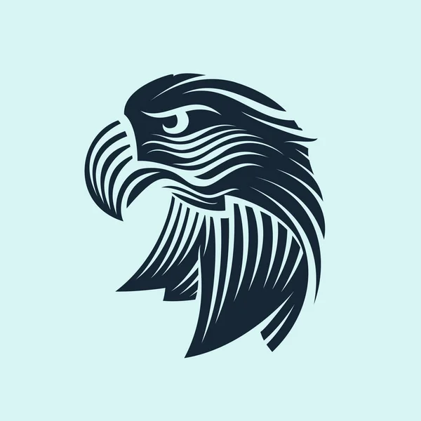 Логотип Вектора Головы Орла Дизайн Животных Брендинга Спортивной Команды Мощная — стоковый вектор