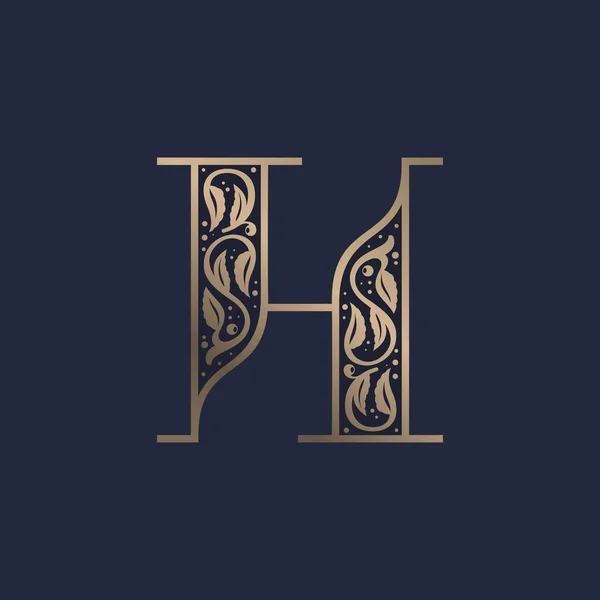 Урожай Літери Логотип Преміум Прикрасою Класичний Шрифт Серії Рядків Векторна — стоковий вектор