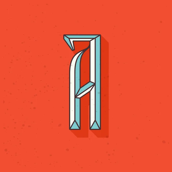 Retro Gecomprimeerd Een Letter Logo Blackletter Lettertype Perfect Gebruiken Alle — Stockvector