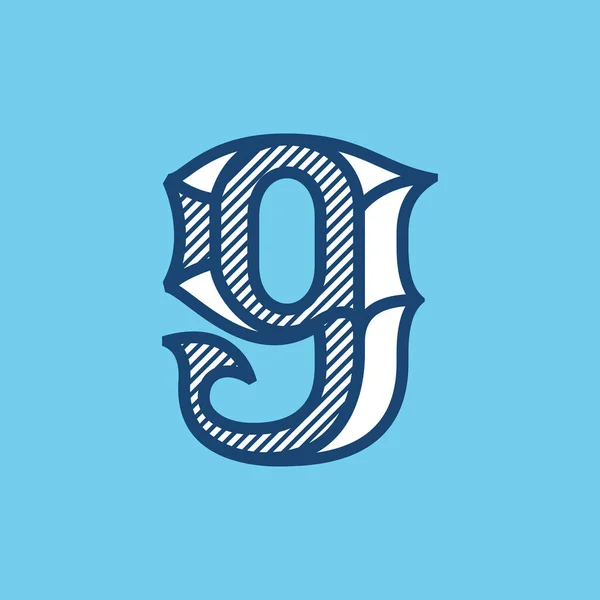 Decorative Vintage Number Nine Logo Blackletter Font Perfect Use Any — Stock Vector
