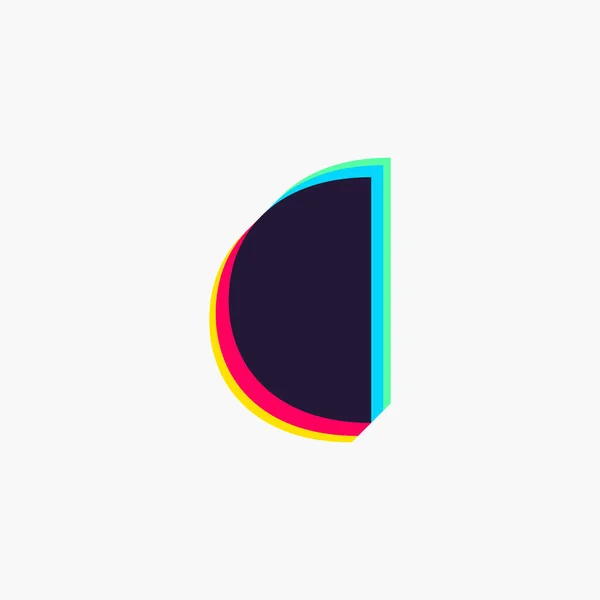 Logo Stereo Efektem Živé Lesklé Barvy Písma Ideální Pro Použití — Stockový vektor