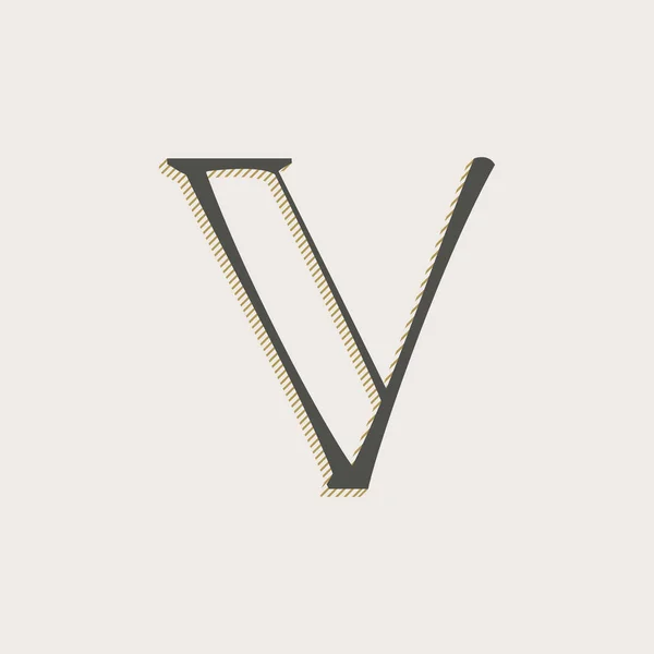 Elegante Lettera Serif Logo Del Carattere Classico Lettering Penna Sottile — Vettoriale Stock