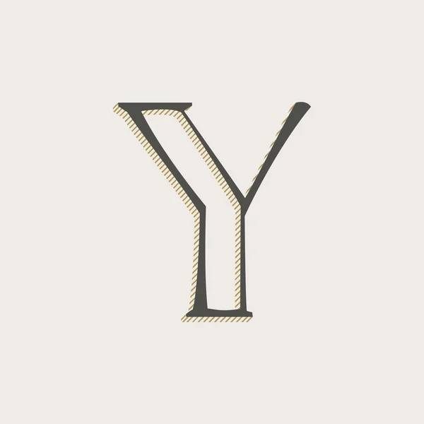 Елегантний Літерний Логотип Шрифту Серії Класична Тонка Ручка Лініями Тіней — стоковий вектор