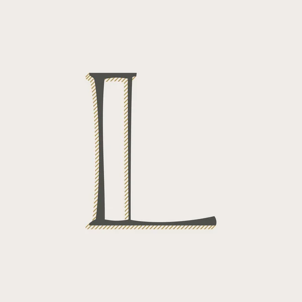 Elegante Lettera Serif Logo Del Carattere Classico Lettering Penna Sottile — Vettoriale Stock