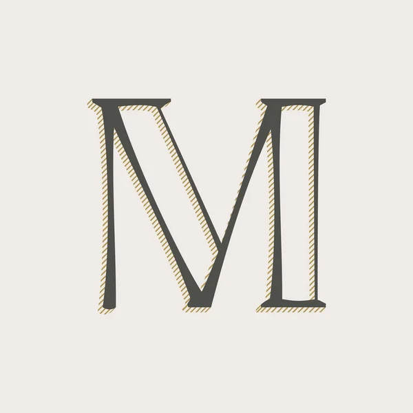 Elegant Letter Serif 글꼴로고 전형적 그림자 알코올 상표에 포스터 빈티지 — 스톡 벡터