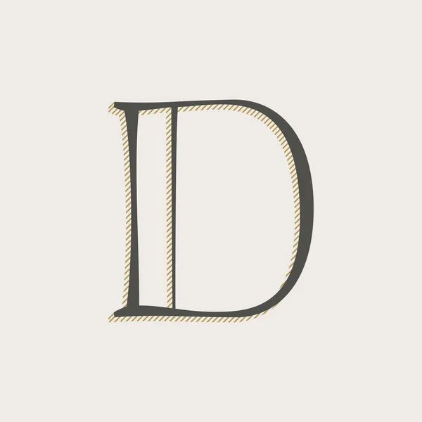 Elegante Logo Del Carattere Serif Lettera Classico Lettering Penna Sottile — Vettoriale Stock