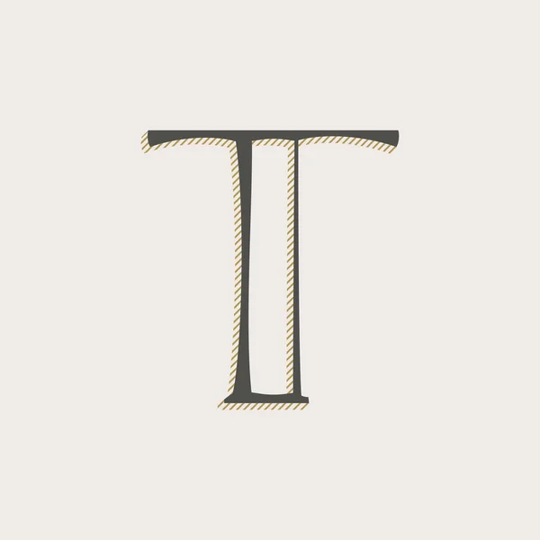 Elegante Lettera Serif Logo Del Carattere Classico Lettering Penna Sottile — Vettoriale Stock