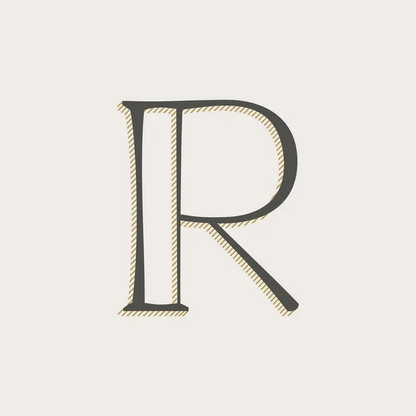 Elegantes Schrift Logo Mit Buchstaben Klassisch Dünne Federschrift Mit Schattenlinien — Stockvektor